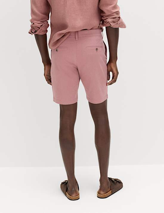 Pantalones cortos chinos de corte estrecho el&aacute;sticos