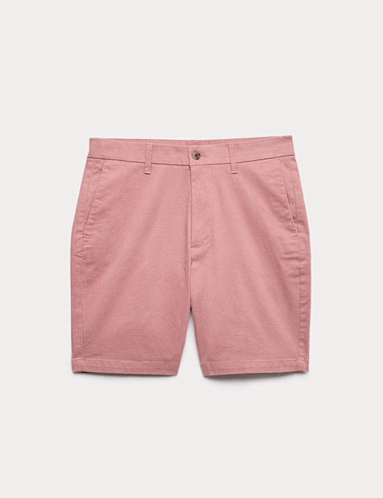 Pantalones cortos chinos de corte estrecho el&aacute;sticos