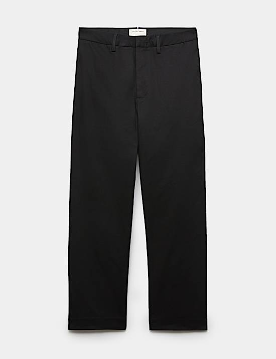 Cotton Rich Pleat Front Tapered Trousers