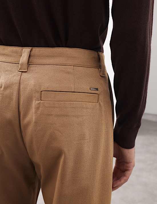 Straight Fit Italian Twill Trousers