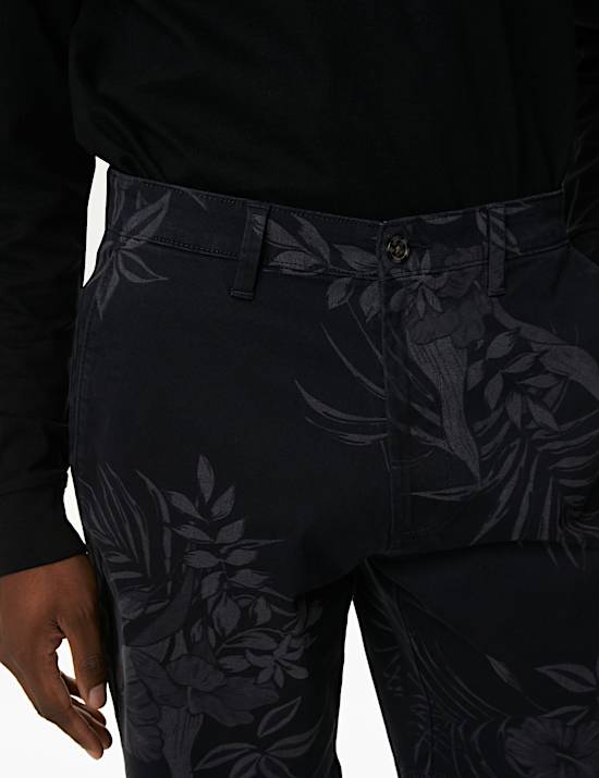 Floral Stretch Chino Shorts