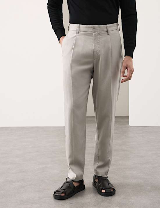 Tapered Fit Lyocell Rich Trousers