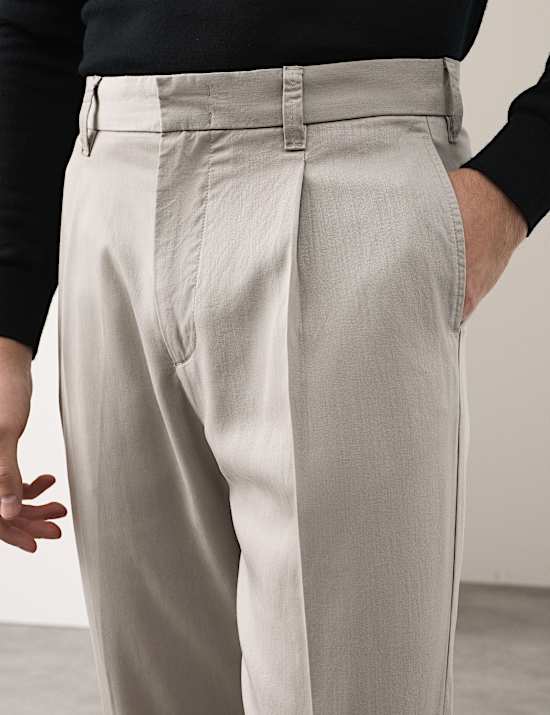 Tapered Fit Lyocell Rich Trousers