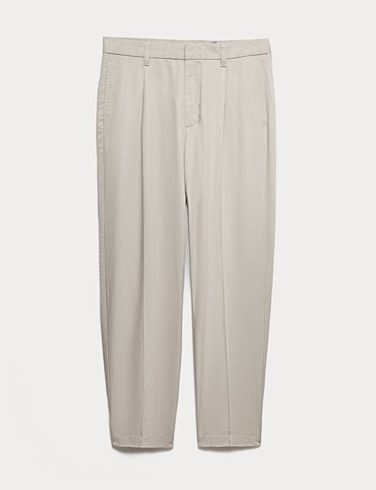 Tapered Fit Lyocell Rich Trousers