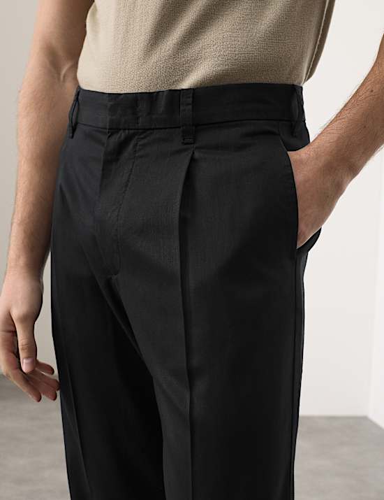 Tapered Fit Lyocell Rich Trousers