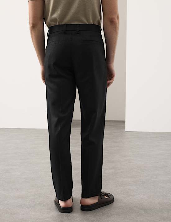 Tapered Fit Lyocell Rich Trousers
