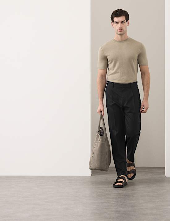Tapered Fit Lyocell Rich Trousers