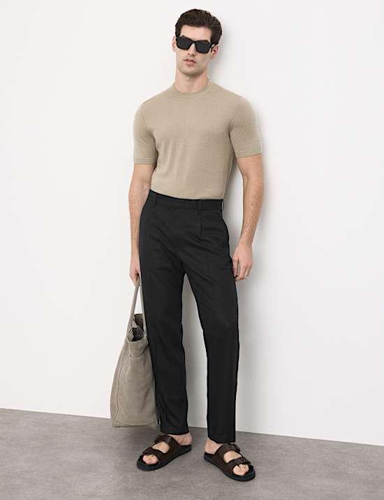 Tapered Fit Lyocell Rich Trousers