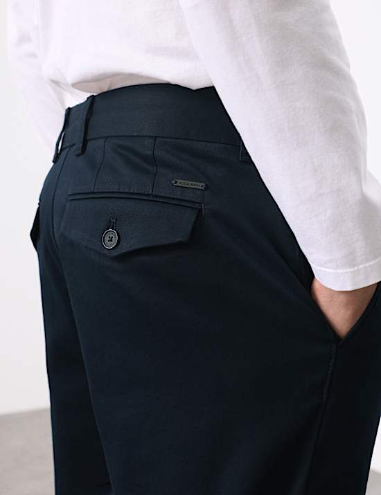 Slim Fit Cotton Rich Stretch Trousers