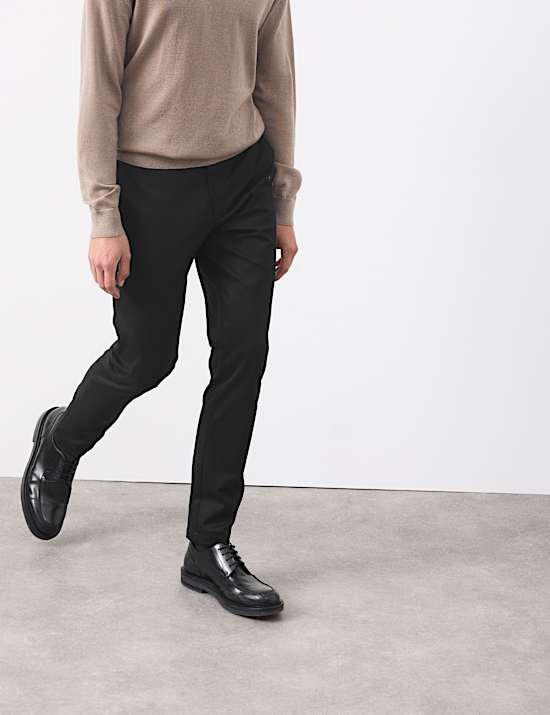 Slim Fit Cotton Rich Stretch Trousers