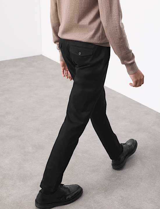 Slim Fit Cotton Rich Stretch Trousers