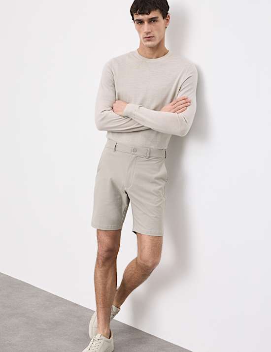 Performance Technical Stretch Denim Shorts