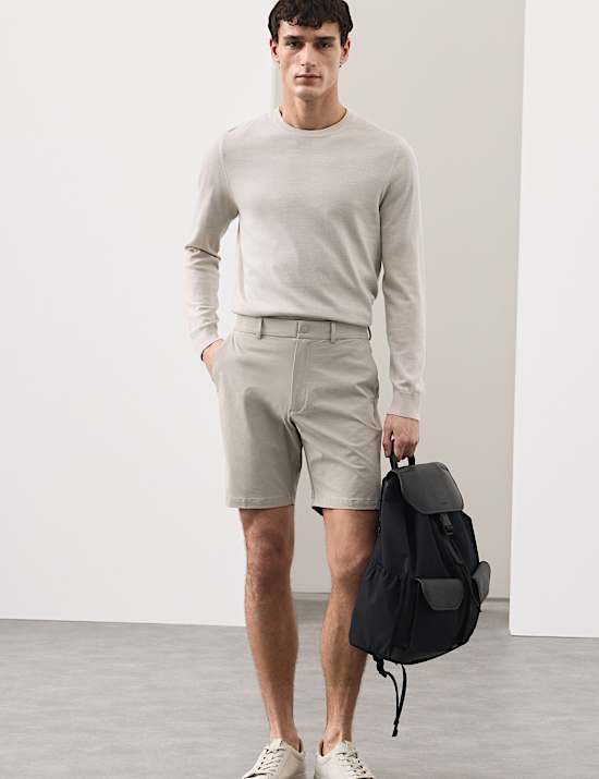 Performance Technical Stretch Denim Shorts