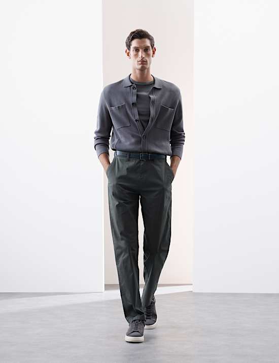 Superlichte losvallende broek met elastische tailleband