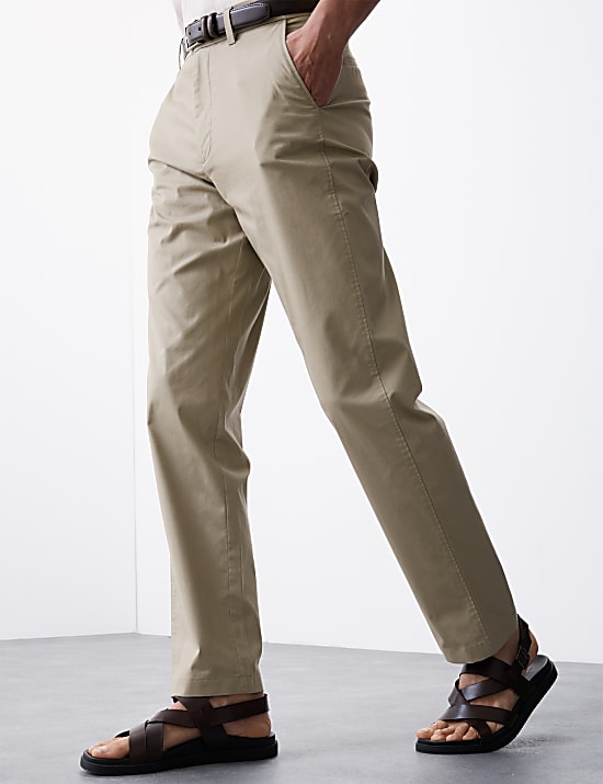 Pantalon chino coupe large ultra-l&eacute;ger