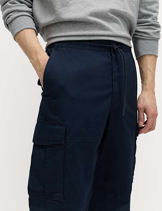 Slim Fit Ripstop Cargo Trousers