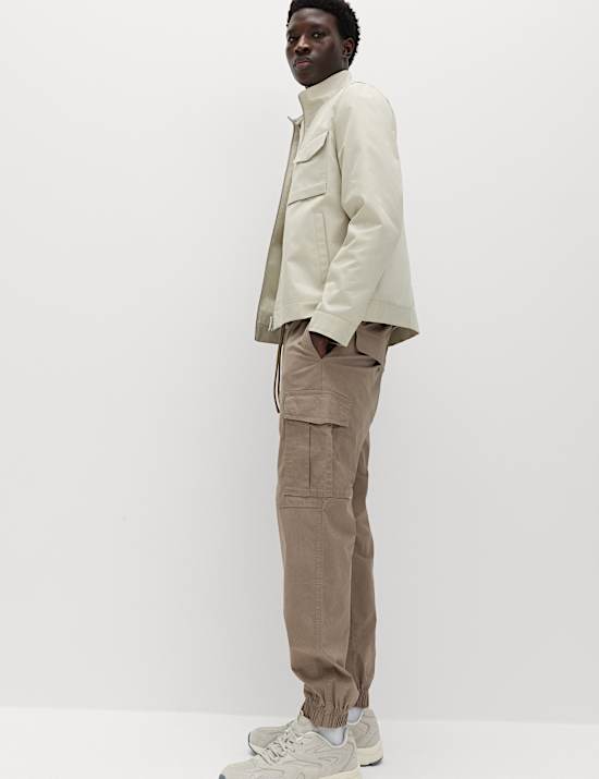 Slim Fit Ripstop Cargo Trousers