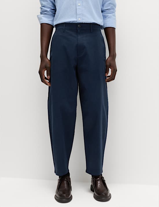 Chino-Hose mit Stretch und Fass-Passform