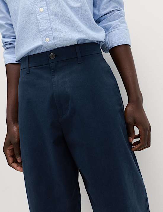 Chino-Hose mit Stretch und Fass-Passform