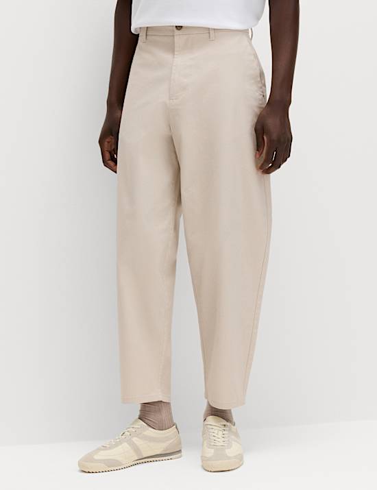 Chino coupe barrel en tissu extensible