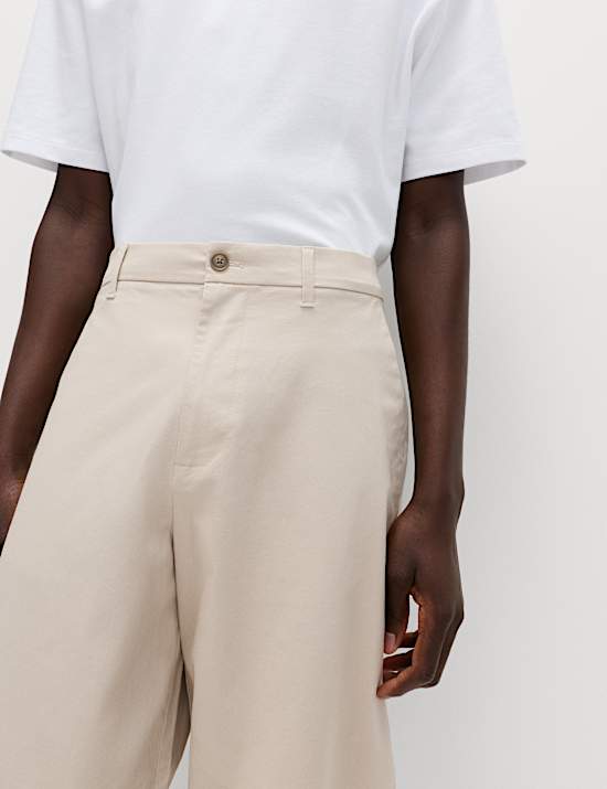 Chino coupe barrel en tissu extensible