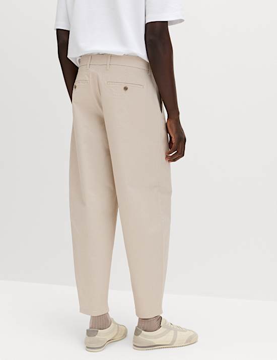 Chino coupe barrel en tissu extensible