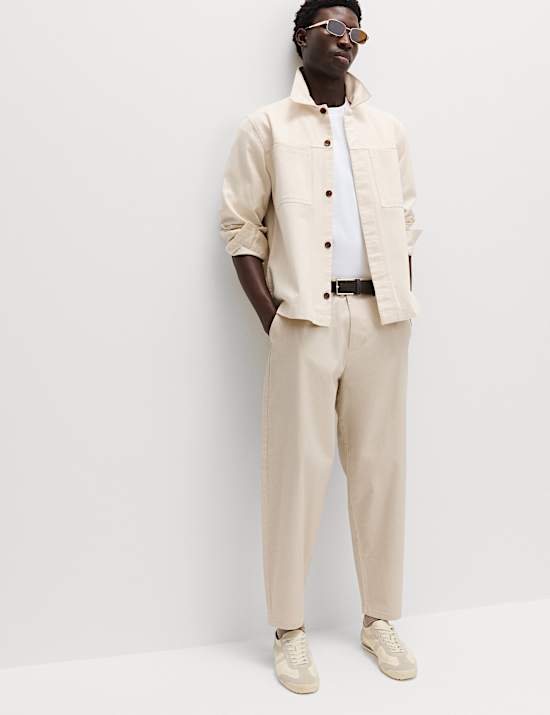 Chino coupe barrel en tissu extensible