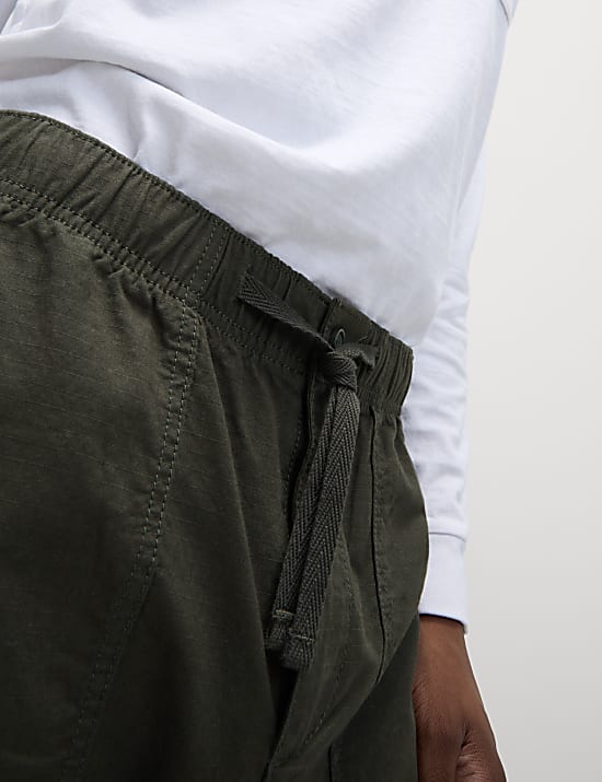 Elasticated Waist Ripstop Cargo Trousers