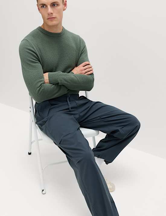 Loose Fit Elasticated Waist Parachute Trousers