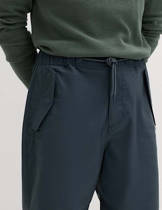 Loose Fit Elasticated Waist Parachute Trousers