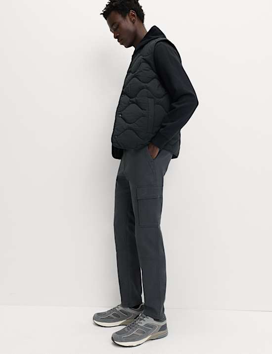Tapered Fit Stretch Cargo Trousers