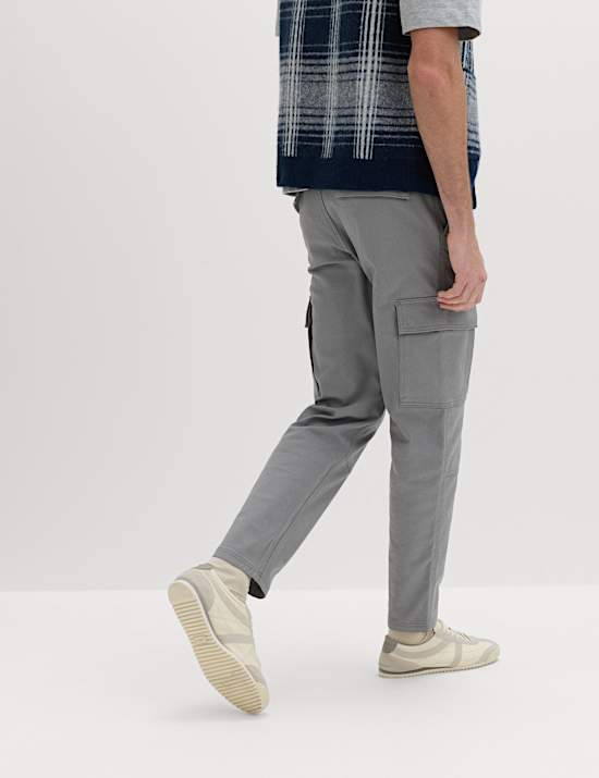 Tapered Fit Stretch Cargo Trousers