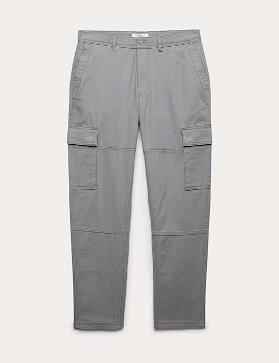 Tapered Fit Stretch Cargo Trousers
