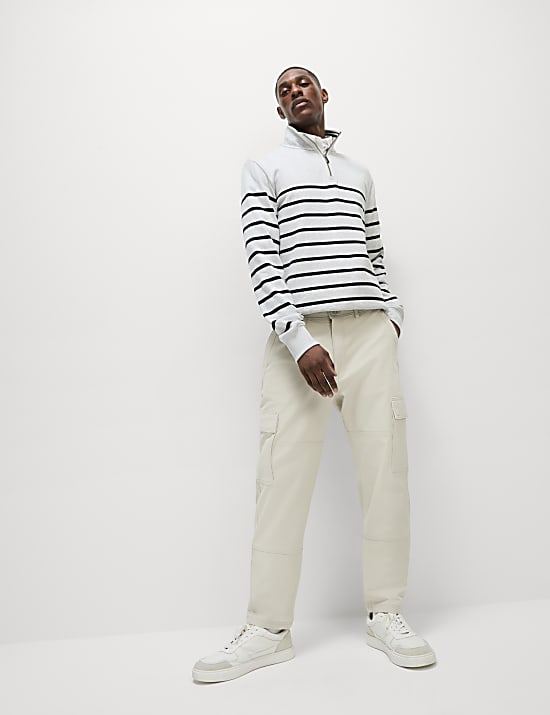 Tapered Fit Stretch Cargo Trousers