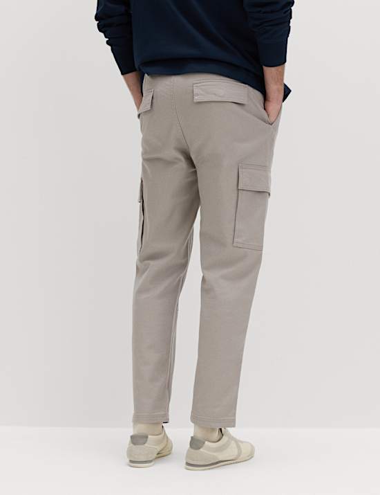 Tapered Fit Stretch Cargo Trousers