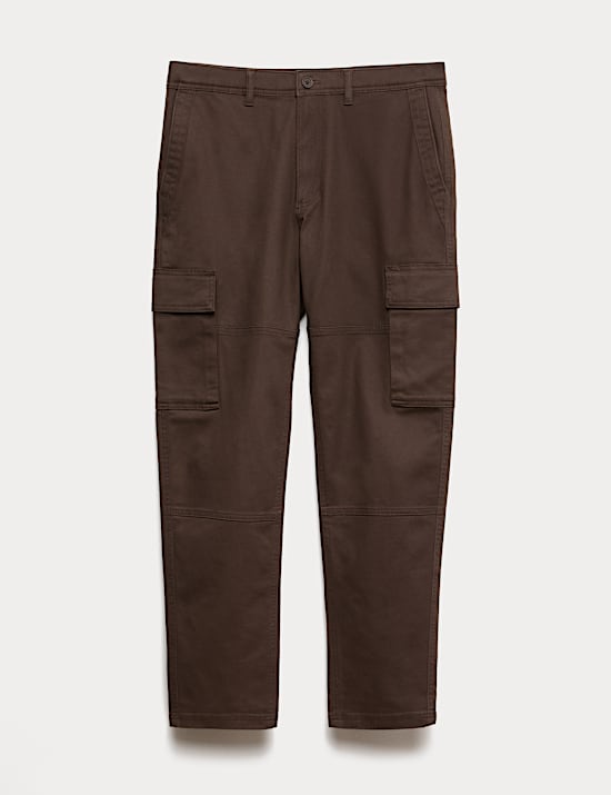 Tapered Fit Stretch Cargo Trousers