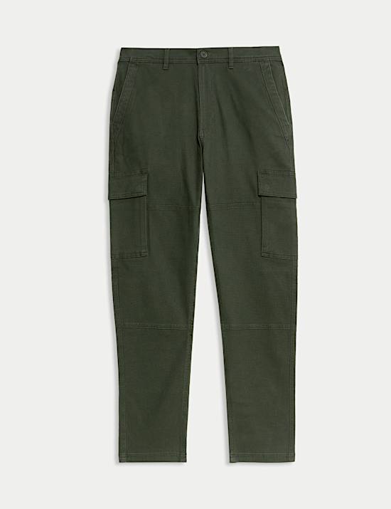 Tapered Fit Stretch Cargo Trousers