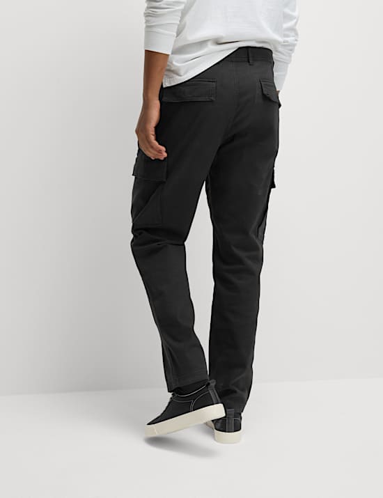 Tapered Fit Stretch Cargo Trousers