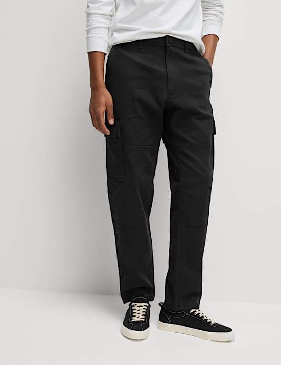 Tapered Fit Stretch Cargo Trousers