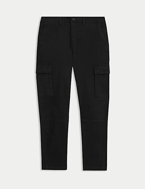 Tapered Fit Stretch Cargo Trousers