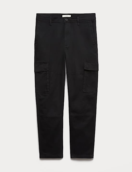 Tapered Fit Stretch Cargo Trousers