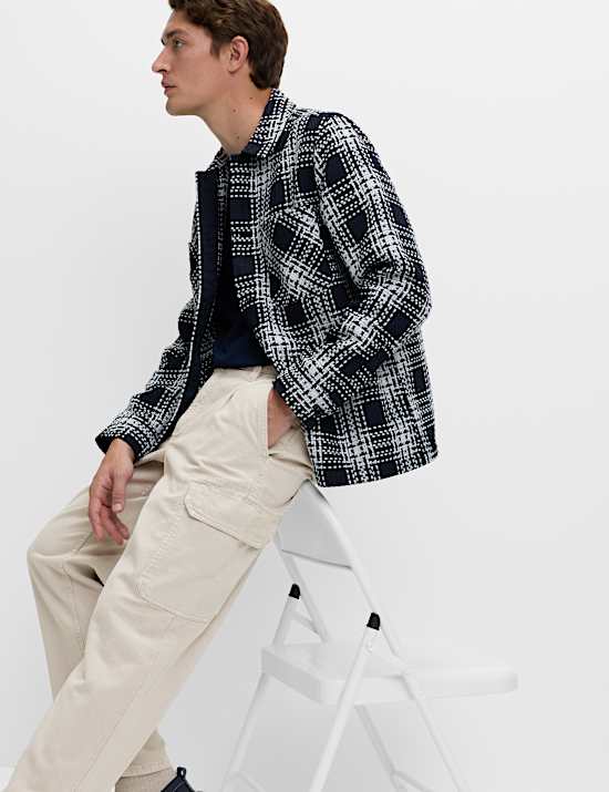 Loose Fit Pure Cotton Cargo Trousers