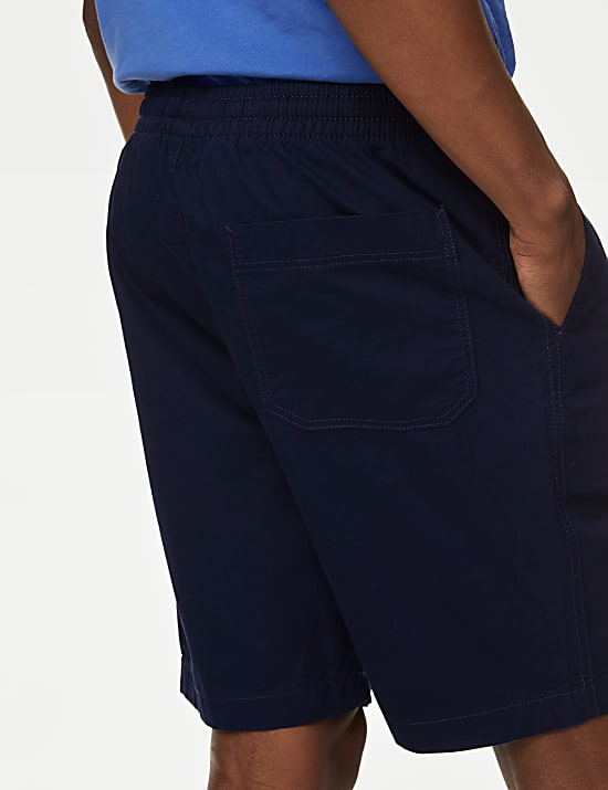 Short 100&nbsp;% coton &agrave; taille &eacute;lastique