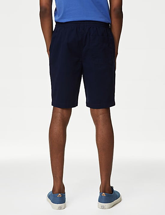 Short 100&nbsp;% coton &agrave; taille &eacute;lastique