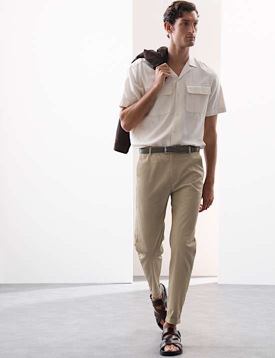 Super Lightweight Tapered Fit Elasticated Waist Trousers