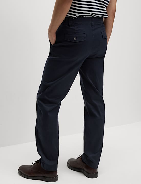 Straight Fit Side Tab Trousers