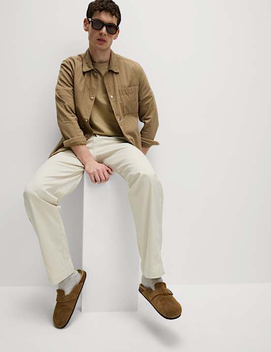 Straight Fit Side Tab Trousers