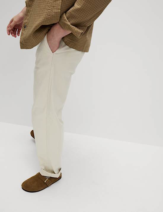 Straight Fit Side Tab Trousers