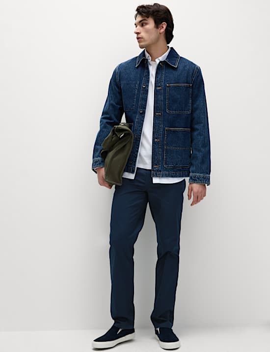 Straight fit Textured 5 Pocket Trousers