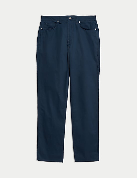 Straight fit Textured 5 Pocket Trousers